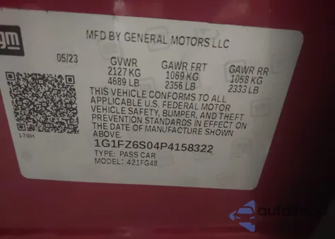 2023 Chevrolet Bolt Euv Fwd Premier из США, поврежденный, VIN 1G1FZ6S04P4158322